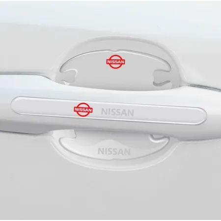 Naklejki ochronne pod klamki samochodu NISSAN MOCNA FOLIA do auta 8 sztuk
